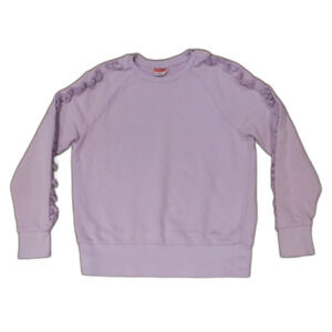 Kate Spade Purple Ruffle Sleeve Pullover Sweatshirt Women's Size Small